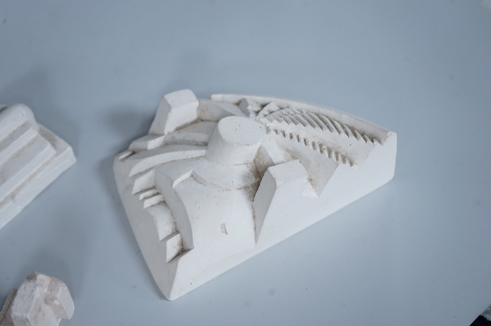 Sir Eduardo Paolozzi RA (1924-2005), three abstract plaster maquettes, signed, largest 12cm wide